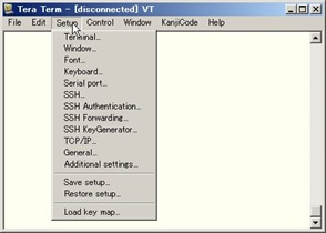 TeraTermのメニューを日本語から英語表記へ変更