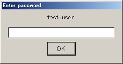 パスワード入力ダイアログボックス パスワード入力ダイアログボックス