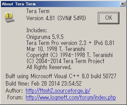 Tera Term Version 4.81 Tera Term Version 4.81