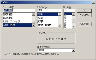 TeraTermの環境設定－文字フォント・サイズの変更