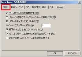 「その他の設定」画面「全般」タブを選択